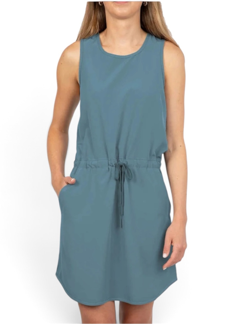 Tilley Sleeveless Travel Dress in Teal